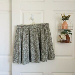 Floral Green Skirt